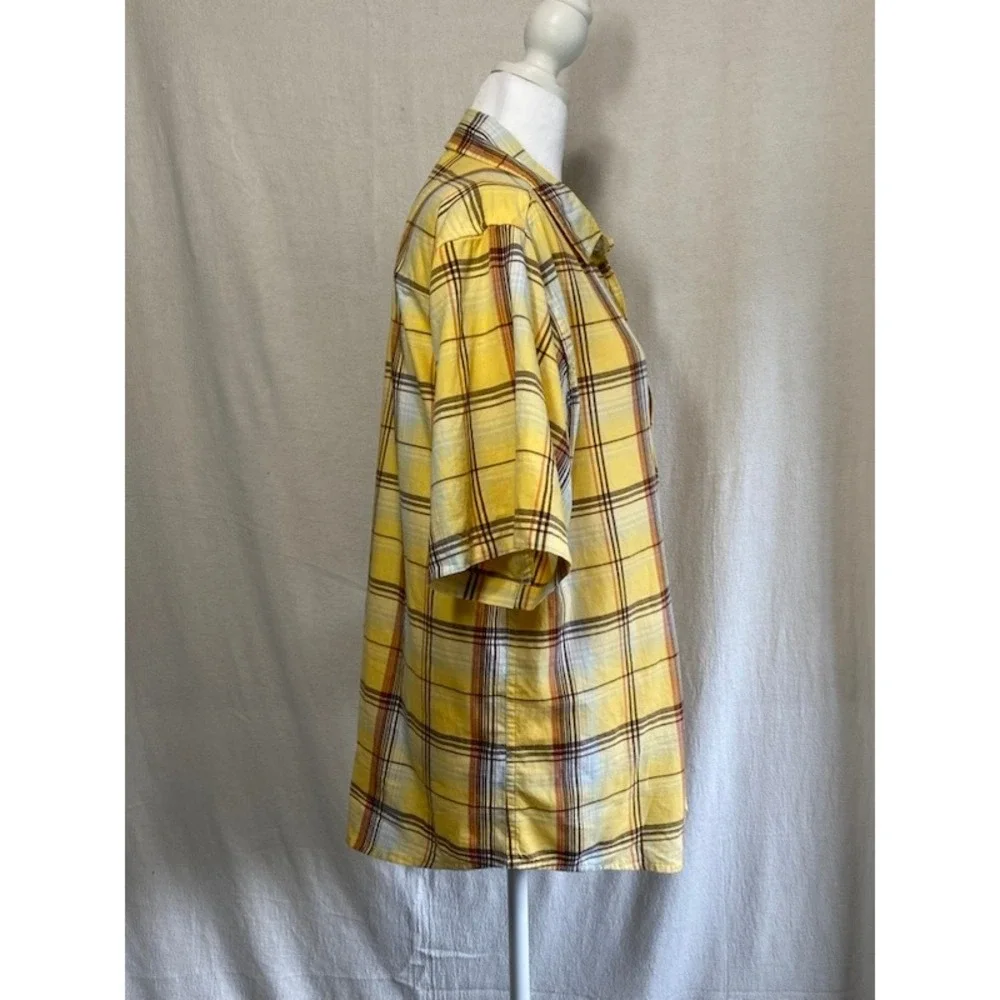 Urban Pipeline Plaid Shirt Yellow‎ Button Up Short Sleeve NWT XL Boys